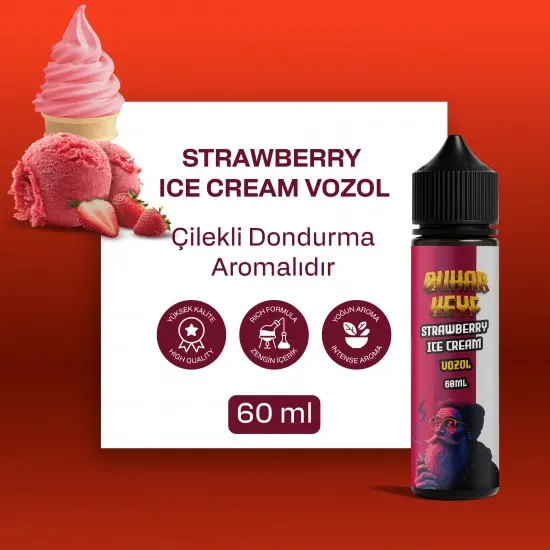 VOZOL - Strawbery İce Cream 60ML VOZOL - Strawbery İce Cream 60ML