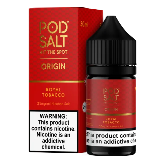 Pod Salt - ORIGIN - ROYAL TOBACCO Salt Likit 30ML Pod Salt - ORIGIN - ROYAL TOBACCO Salt Likit 30ML