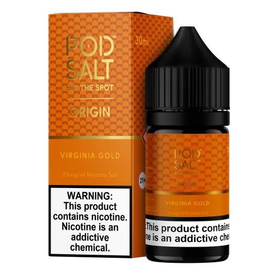 Pod Salt - ORIGIN - VIRGINIA GOLD Salt Likit 30ML Pod Salt - ORIGIN - VIRGINIA GOLD Salt Likit 30ML
