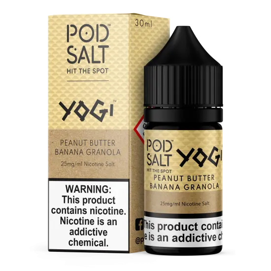 Pod Salt - YOGİ - PEANUT BUTTER BANANA GRANOLA Salt Likit 30ML Pod Salt - YOGİ - PEANUT BUTTER BANANA GRANOLA Salt Likit 30ML
