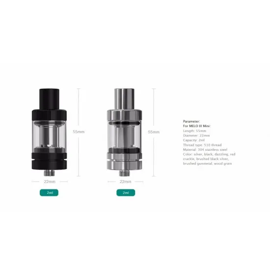 Eleaf istick Pico Melo 3 Mini Atomizer 2ML - 4ML Eleaf istick Pico Melo 3 Mini Atomizer 2ML - 4ML
