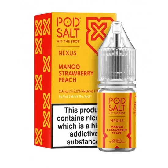 Pod Salt - NEXUS - MANGO STRAWBERRY PEACH Salt Likit 30ML Pod Salt - NEXUS - MANGO STRAWBERRY PEACH Salt Likit 30ML