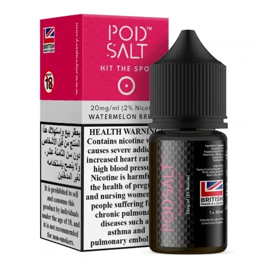 Pod Salt - WATERMELON BREEZE Salt Likit 30ML Pod Salt - WATERMELON BREEZE Salt Likit 30ML