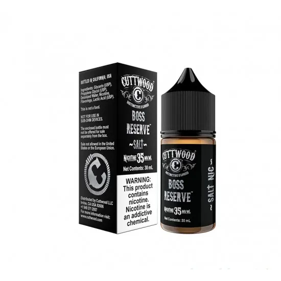 Cuttwood Boss Rezerve 30ML Salt Likit Cuttwood Boss Rezerve Salt Likit